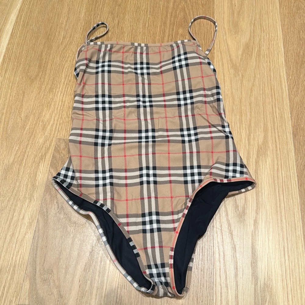 Burberry check swimsuit